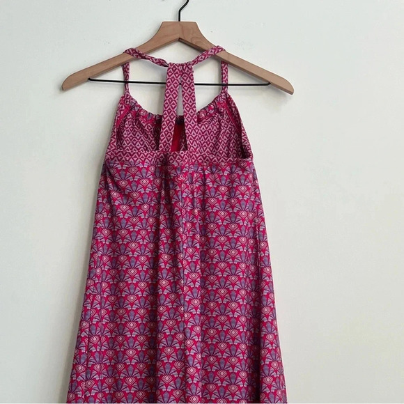 Prana Quinn Dress Geometric Shelf Bra Size M Cosmo Pink Botanica Outdoor hiking - Picture 12 of 16